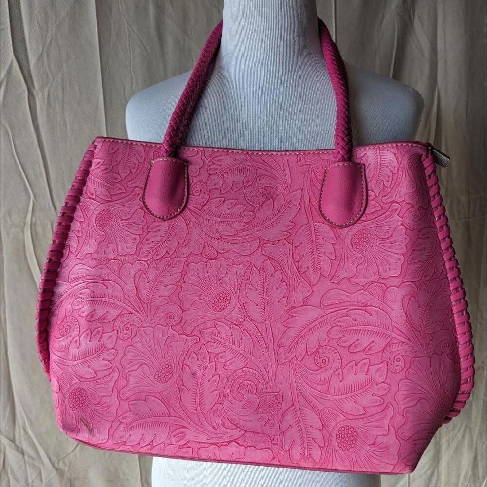 Pink Embossed Purse